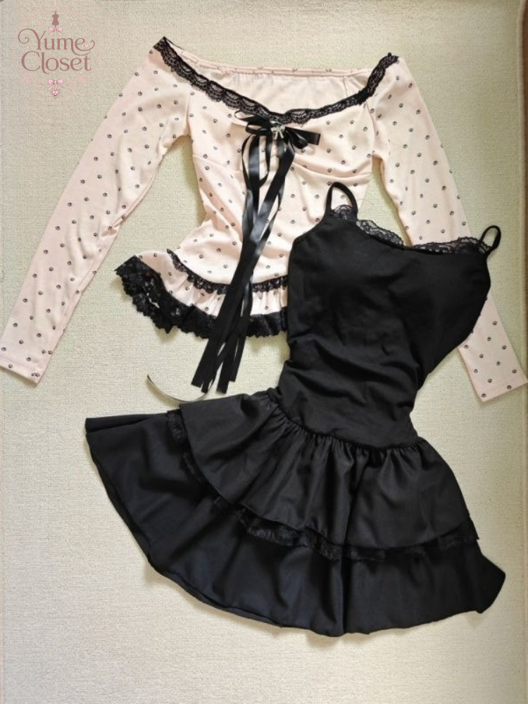 Fly Line - Japanse stijl dames strik strikjes polkadot