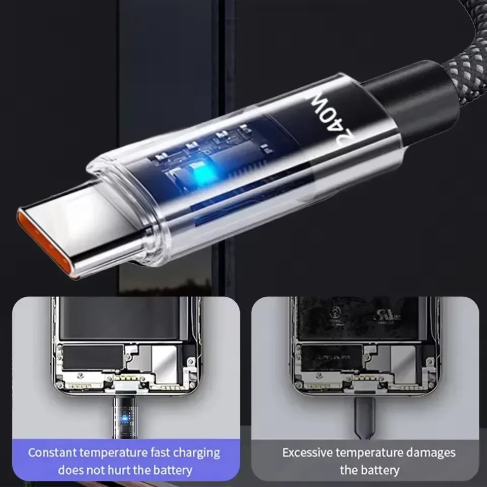 240W dubbele oplaadkabel, Type - Braided Line recensie en prijs